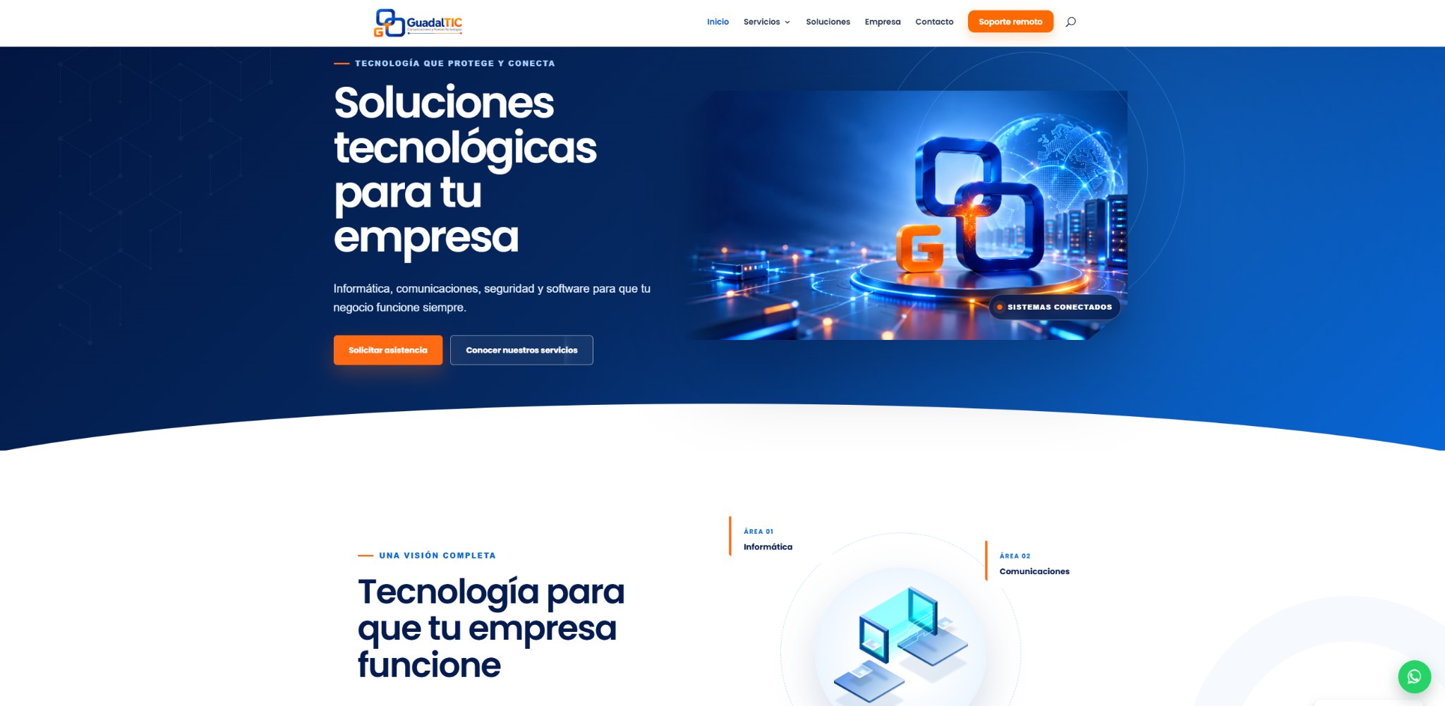 Web corporativa de GuadaTIC diseñada y desarrollada por GuadaTIC